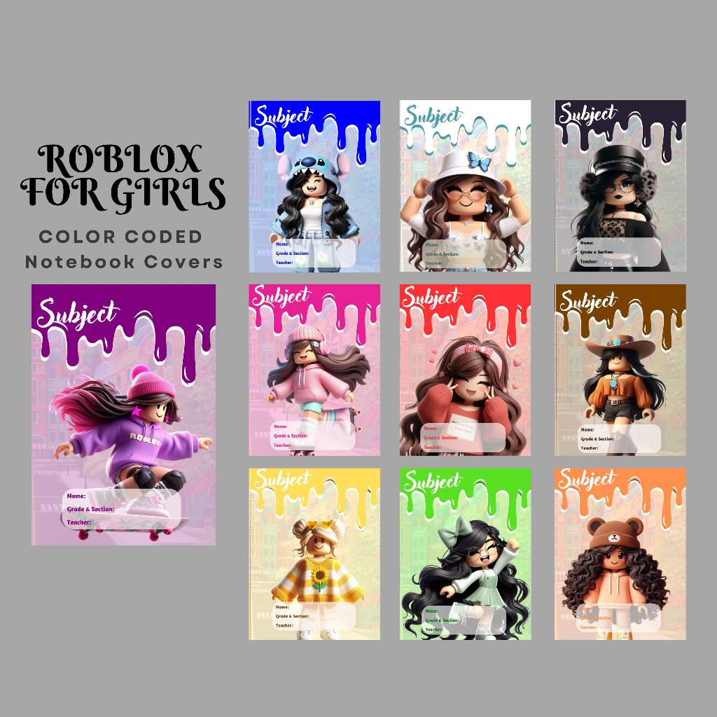 ROBLOX FOR GIRLS Design Notebook (80 Leaves) - Tahi, Composition ...