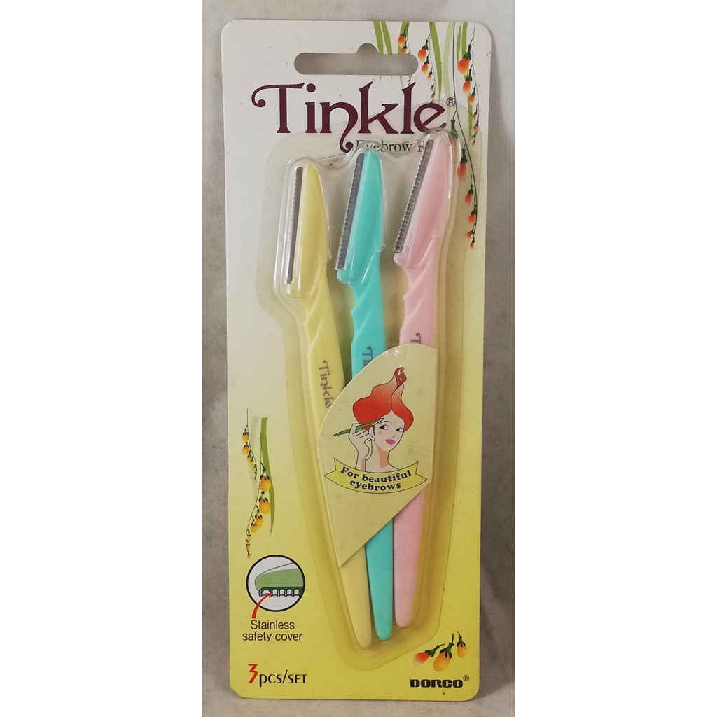 Tinkle Eyebrow Razor by Dorco, 3 pieces (Blades Made in Korea) | Shopee ...