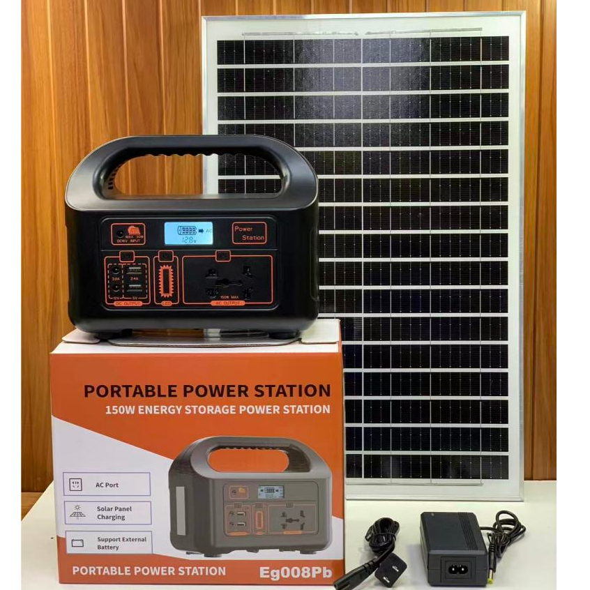 SOLAR PANEL + 150W Solar Power Generator Energy Power Storage Portable ...