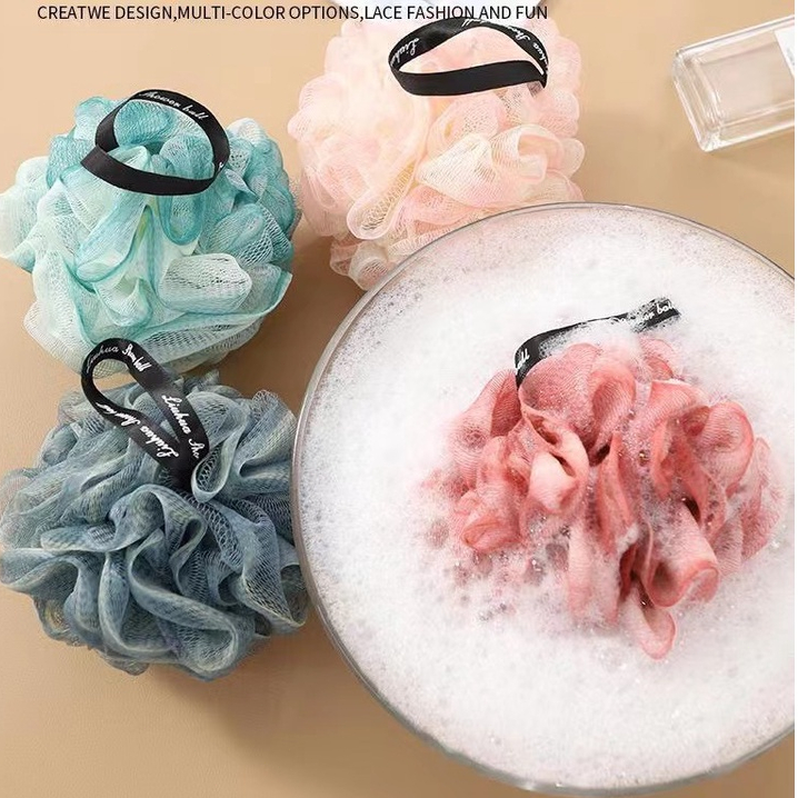 bath body scrub shower scrubber skin cleaning Super Soft Bath ball with ...