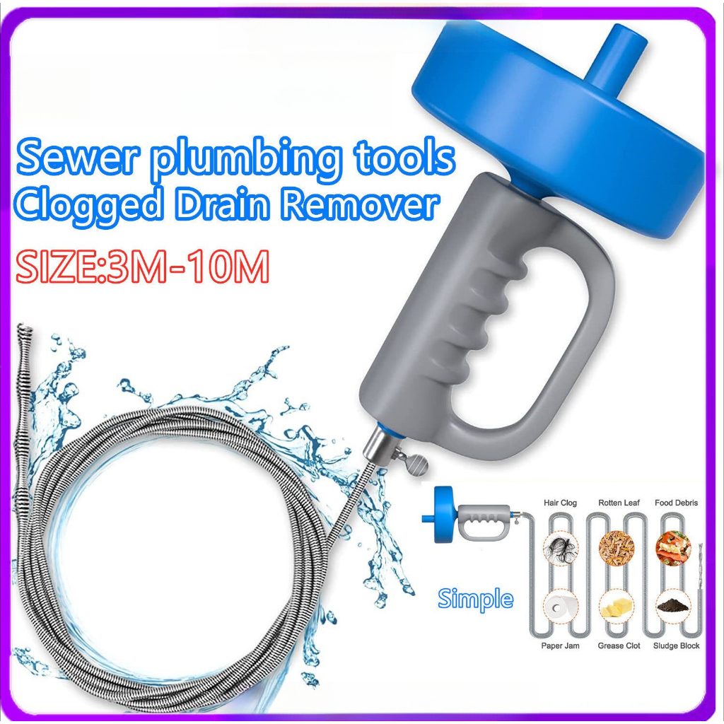 Flexible Drain Unblocker Tool Clog Remover Snake Rod for Sink, Tub, and ...