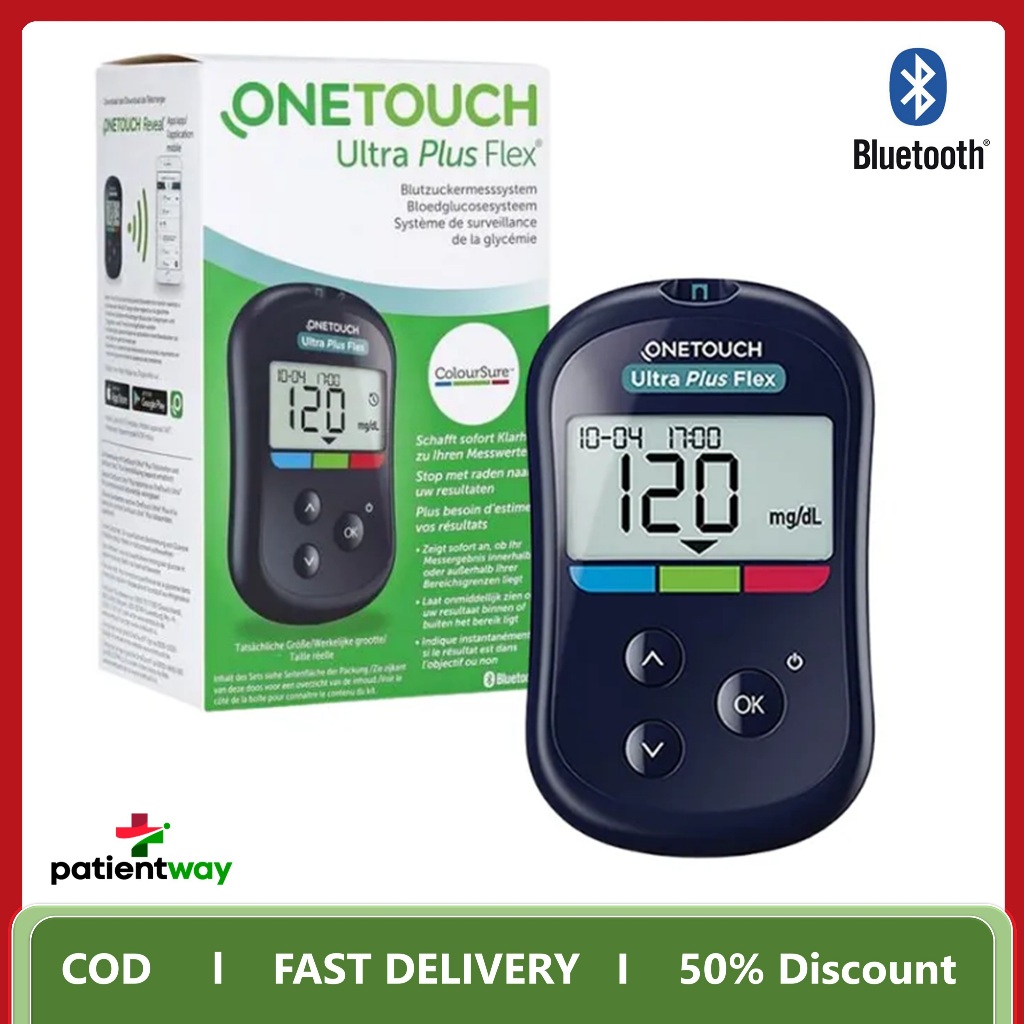 One Ultra Plus Flex Glucometer Machine with Bluetooth or One Ultra Plus ...
