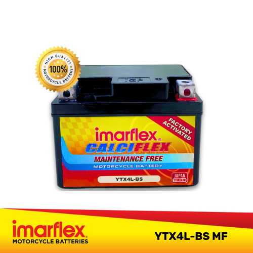 Imarflex Calciflex YTX4L-BS Battery (WET Charged) for Fury 125, Gixxer ...