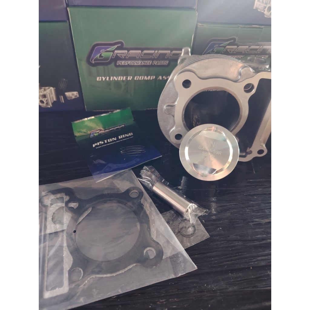 Gracing 59mm block for Mio steel bore dome piston | Shopee Philippines