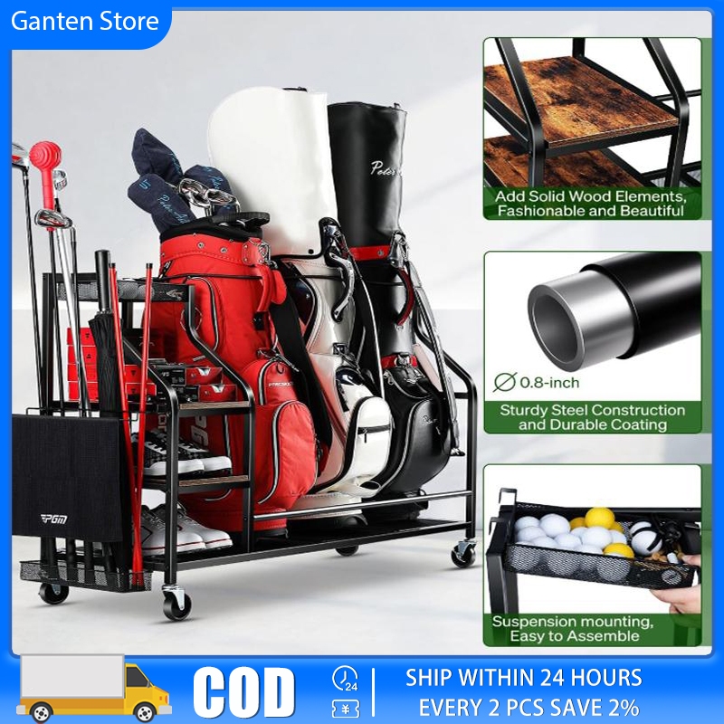 Golf Club Stand Rack Golf Club Equipment Storage Rack Golf Ball Storage ...