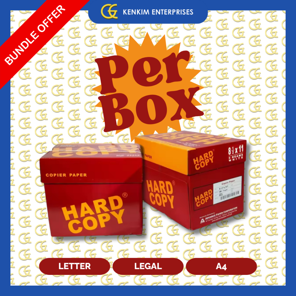 [PER BOX] Hard Copy Bond Paper (Letter/A4/Legal) 70gsm | Shopee Philippines