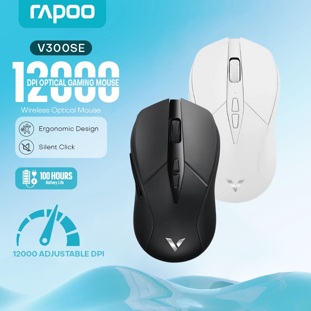 Rapoo V300SE Wired/Wireless Lightweight Optical Gaming Mouse (Black ...