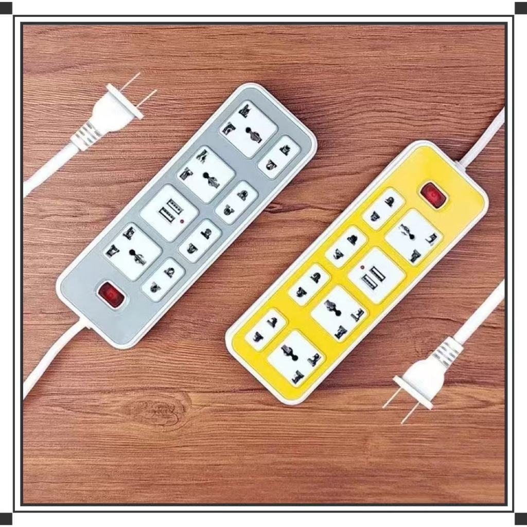 Power Extension Outlet Power Strip 1.5M Extension Cord With USB Power ...
