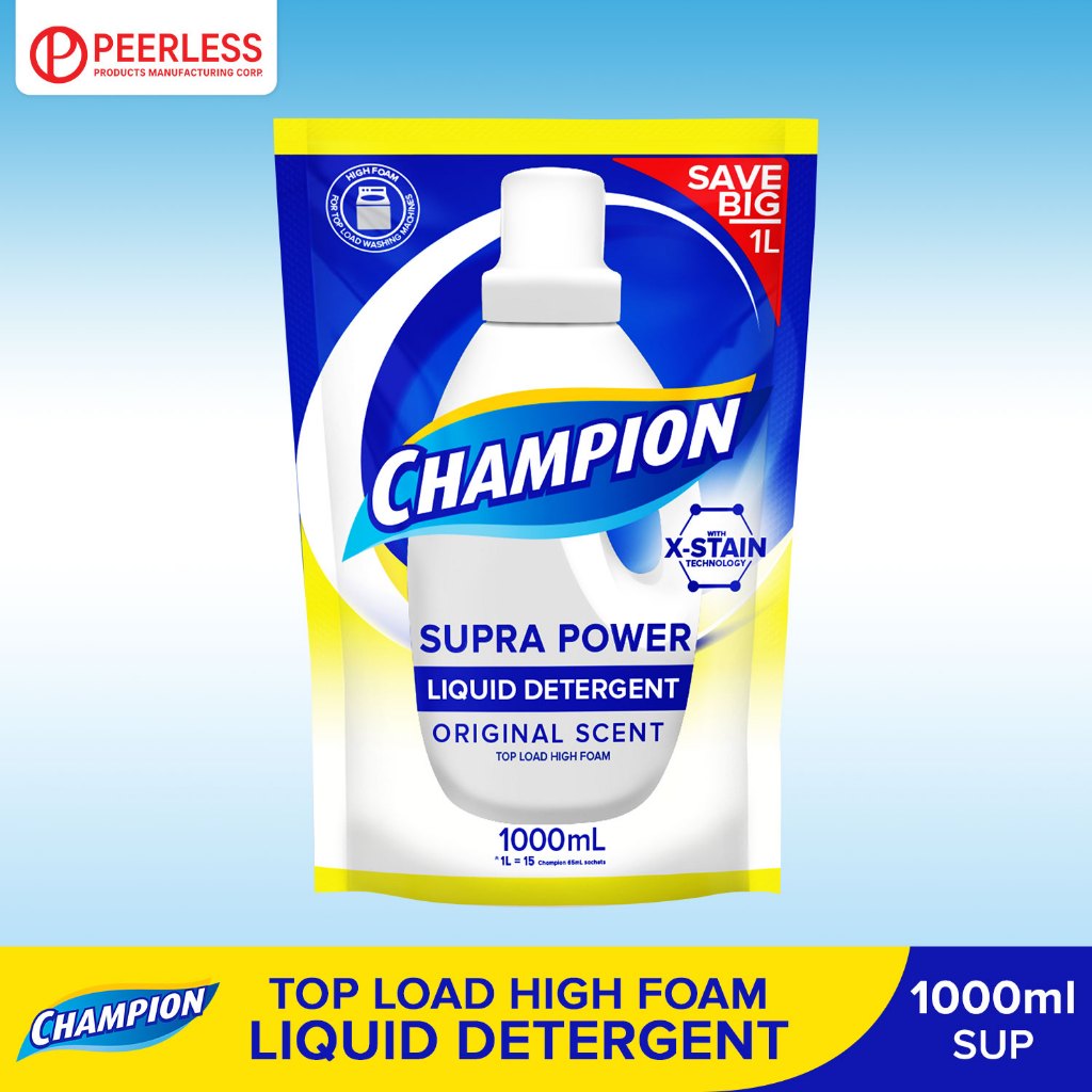 Champion Liquid Detergent 1L SUP Top Load High Foam w/ Fabric ...