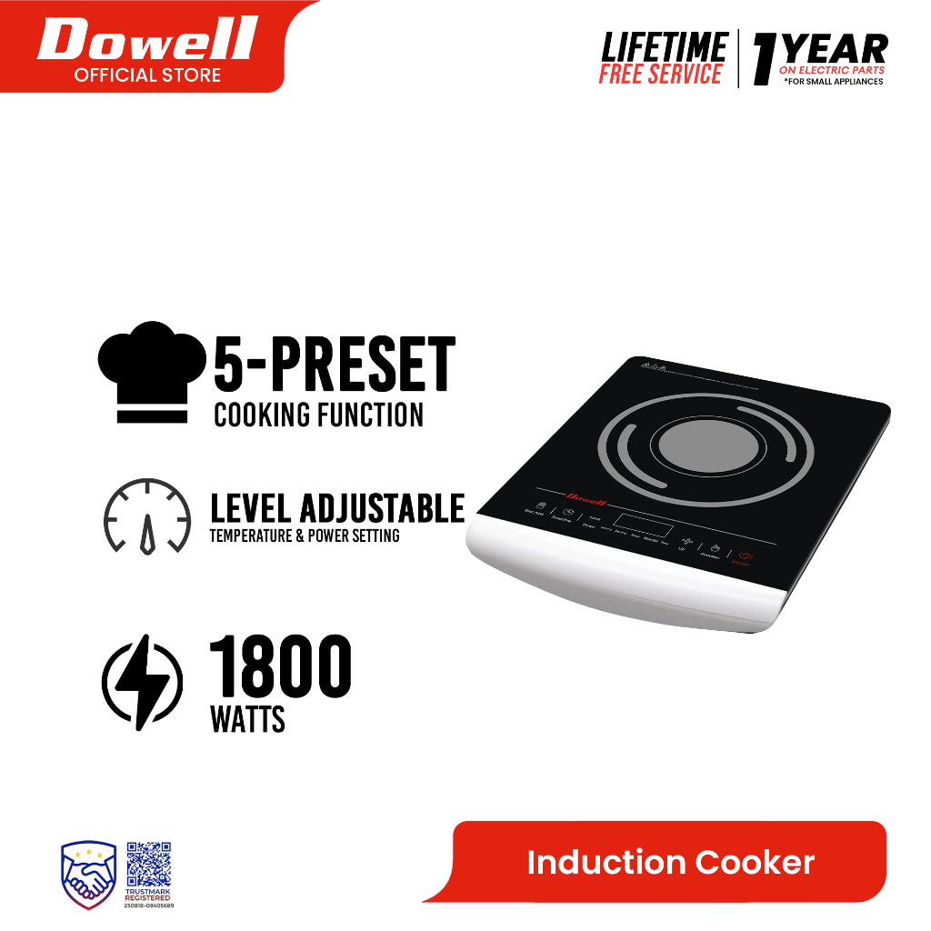 Dowell 5-Cooking Function Flameless Induction Cooker | IC-D2 | Shopee ...