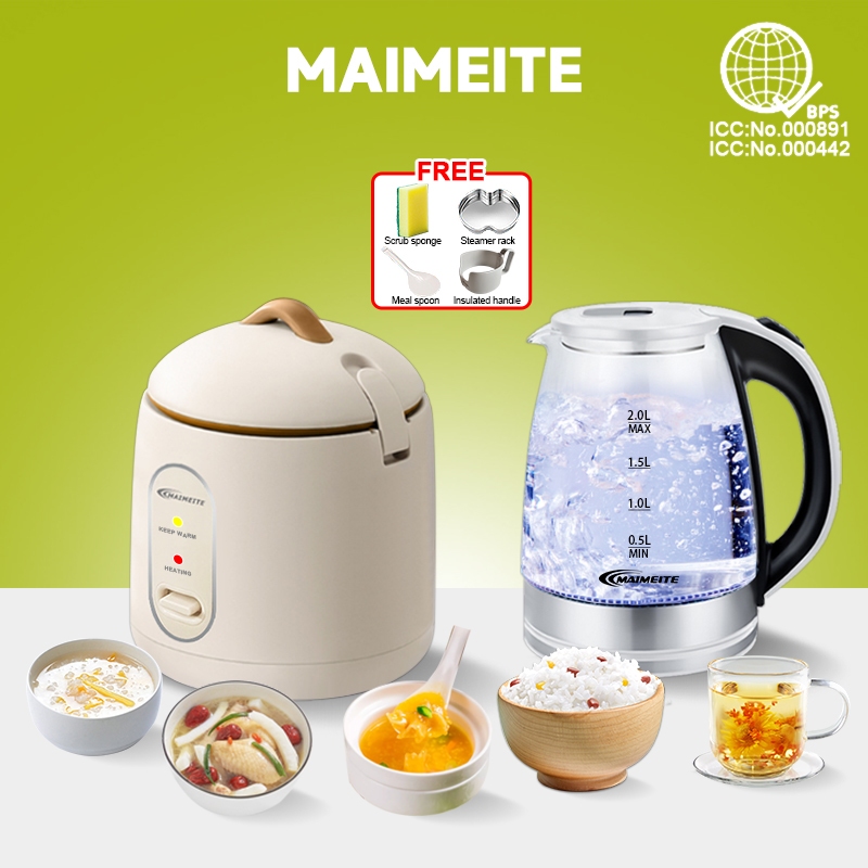 MAIMEITE Mini Rice Cooker With Steamer Multifunctiona electric cooker ...