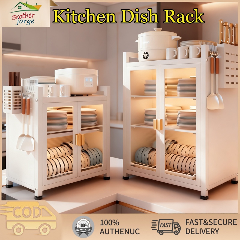Kitchen Dish Rack Dish Drainer Dish Cabinet Fully Enclosed Kitchen ...