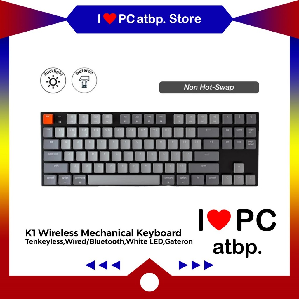 Keychron K1 Wireless Mechanical Keyboard (Tenkeyless,Wired/Bluetooth ...
