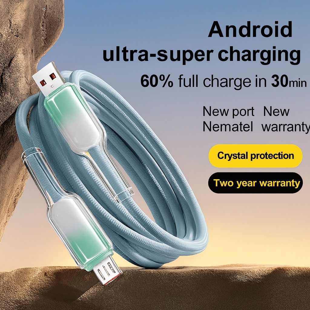 120W Type-C Fast Charging Data Cable Android Micro USB Charge Charger ...