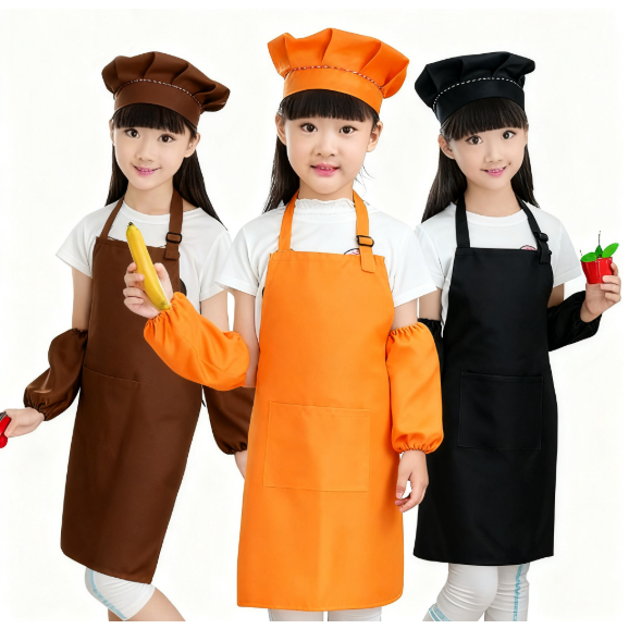Delantal Infantil Impermeable Con Mangas Largas Y Bolsillo, Para Pintar Y Manualidades, Talla Para Niños De 7 A 11 Años, Color Metalizado