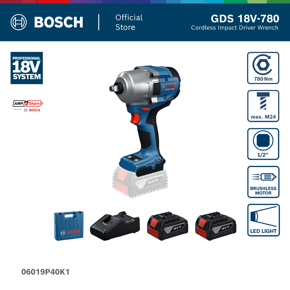 Bosch Professional 18V System accuslagmoeraanzetter GDR 18V-210 C