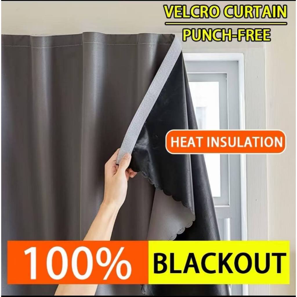 Thickened curtains, 100% blackout, waterproof, solid color, heat ...