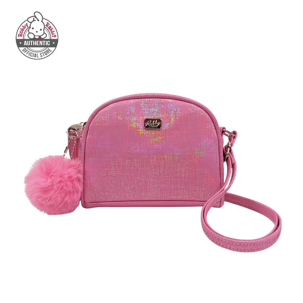 Robby Rabbit Dazzling Chic Iridescent Crossbody Bag (Pink, Peach ...