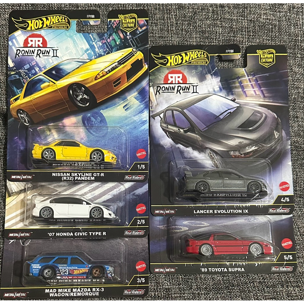 Hot Wheels 2025 Premium Car Culture Ronin Run II, Lancer Evolution IX Scala 1:64