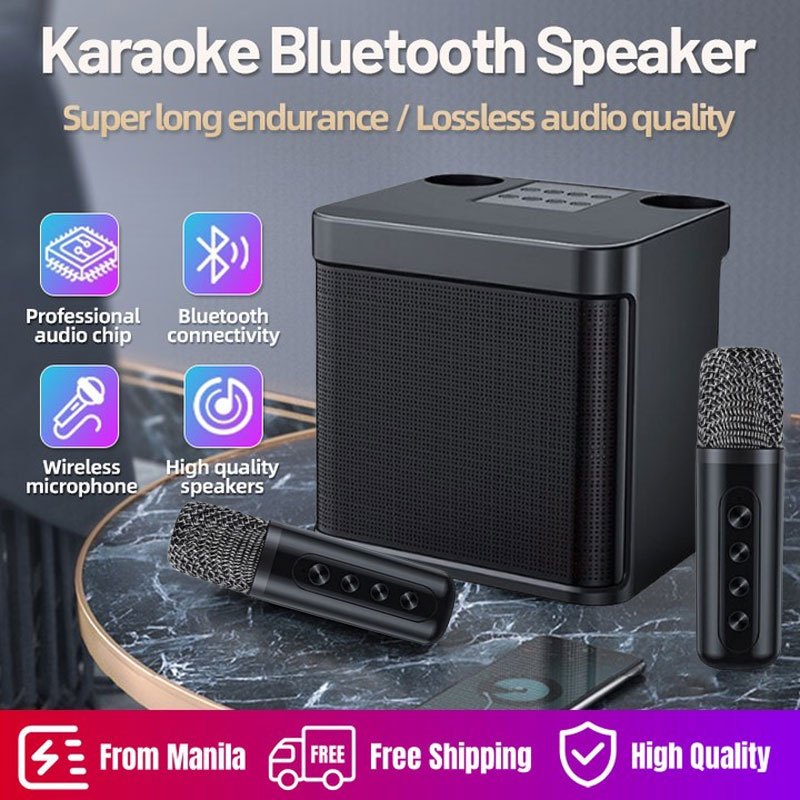 Professional Karaoke 3D Stereo Speaker mic device with Dual Wireless ...