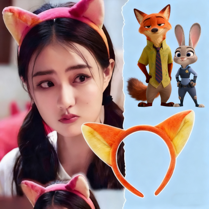 Cute Zootopia Nick the Fox Headband and Judy the Rabbit Police Officer ...