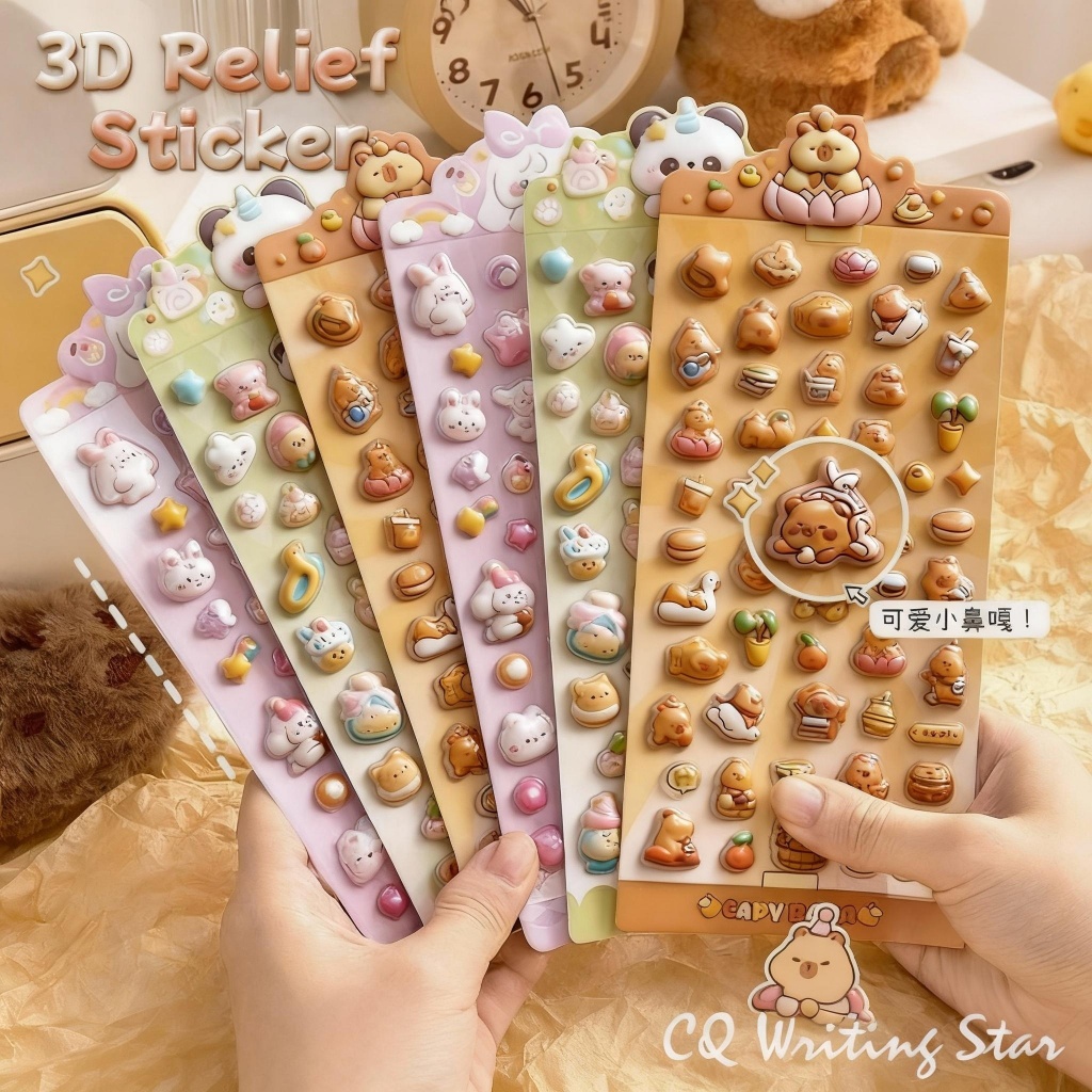 Creative 3D Relief Stickers Scrapbooking DIY Diary Stationery Sticker ...