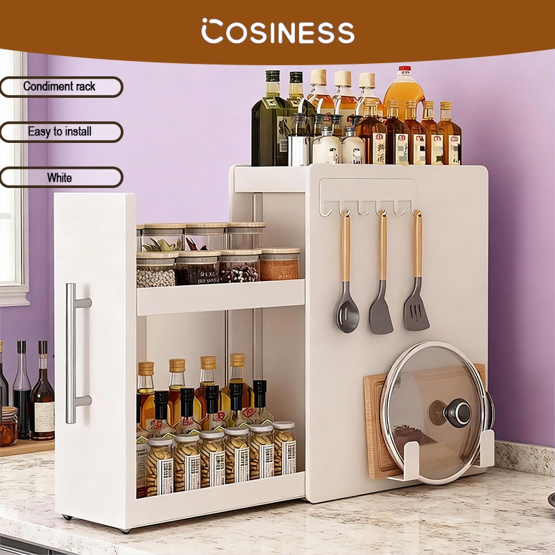 Kitchen bottle and jar storage rack, Multi-functional narrow side pull ...