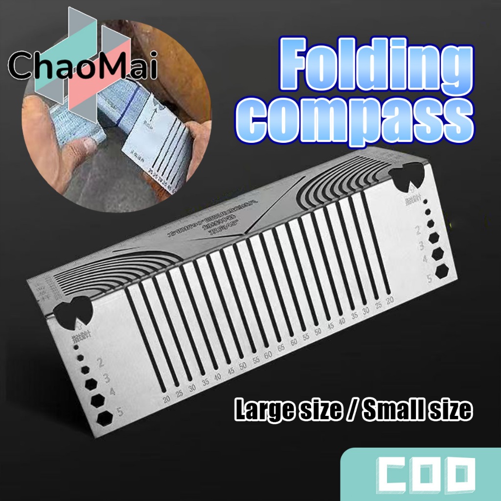 Stainless Steel Square Tube Folding Ruler Multifunctional Metal Ruler ...