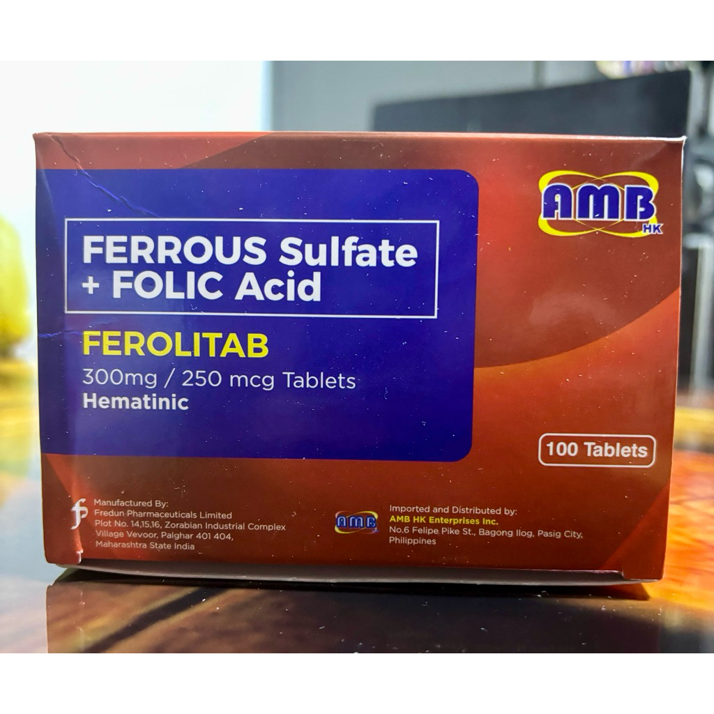 FerrousSulfate+FolicAcidCap (FEROLITAB) | Shopee Philippines