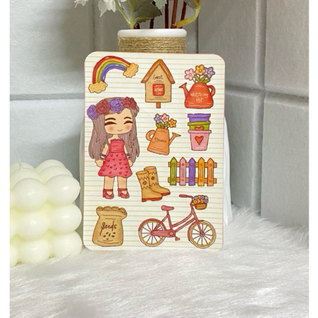Spring Girl | Kawaii Girl Sticker Set | Cute Lifestyle Stickers for ...