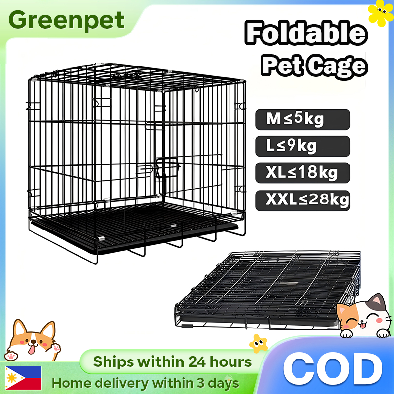Pet Cage Dog Cage Foldable Pet Cat Dog Rabbit Cage Spacious Sturdy With ...
