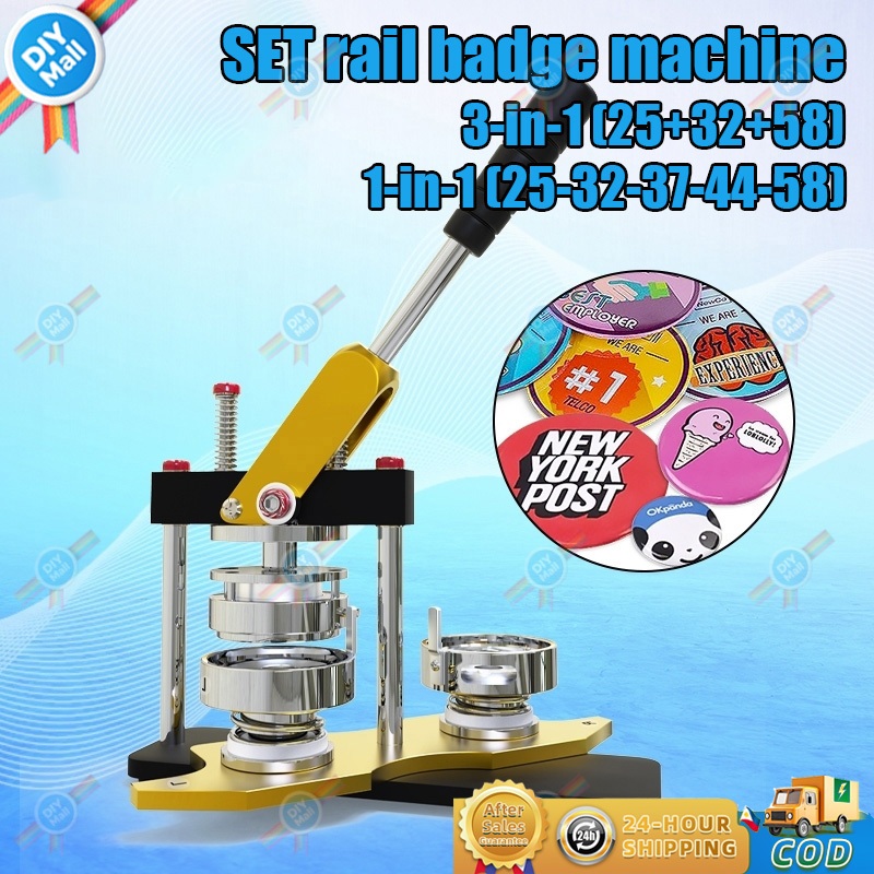 COD Metal Pin Maker 25MM 32MM 37MM 44MM 58MM 75MM SET rail badge ...