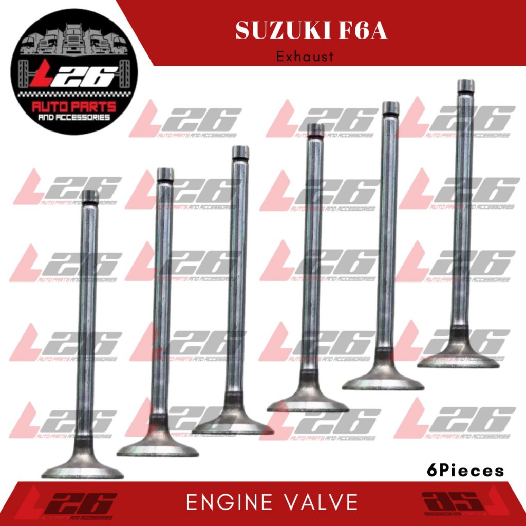 6PCS/SET ENGINE VALVE FOR SUZUKI MULTICAB F6A EXHAUST TYPE 12915-81400 ...