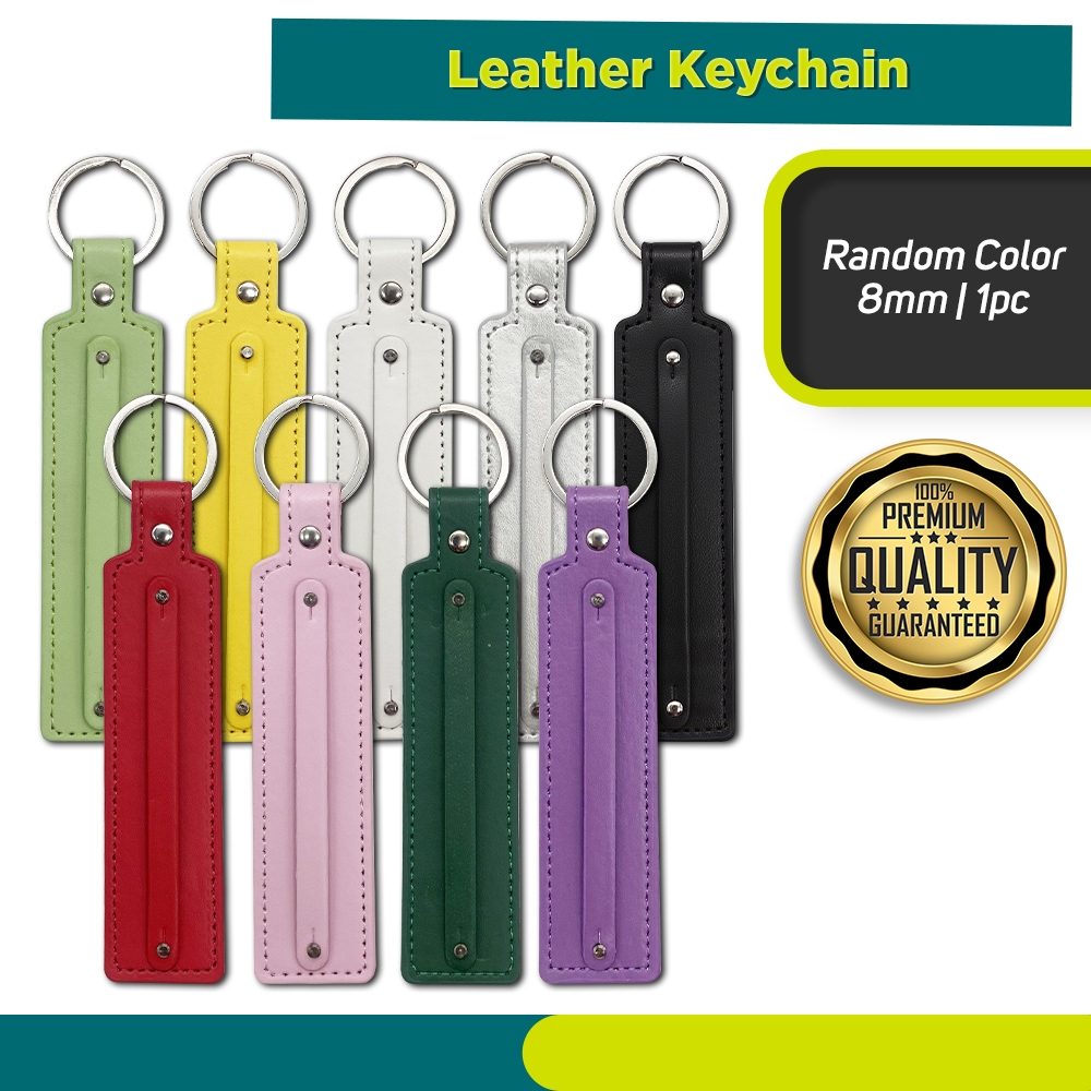 1PC- Leather Keychain 8mm (Random Color) | Shopee Philippines