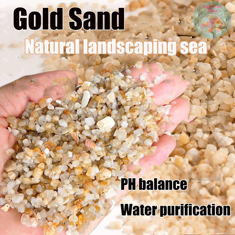 Gold fine sand Gravel stone for Aquarium Substrate Auarium Bottom ...