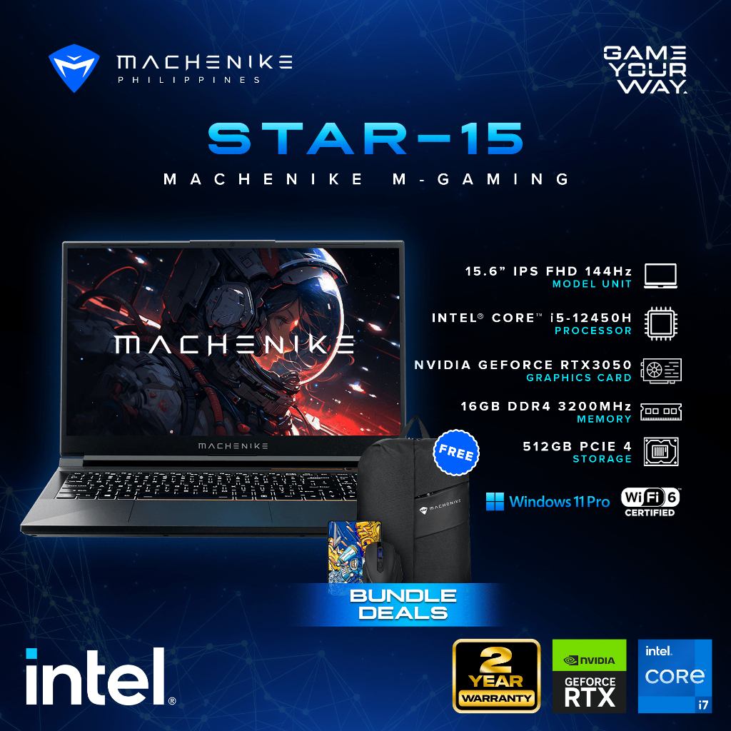 Machenike S15 Gaming Laptop | Intel® Core™ i5-12450H Processor | Nvidia ...