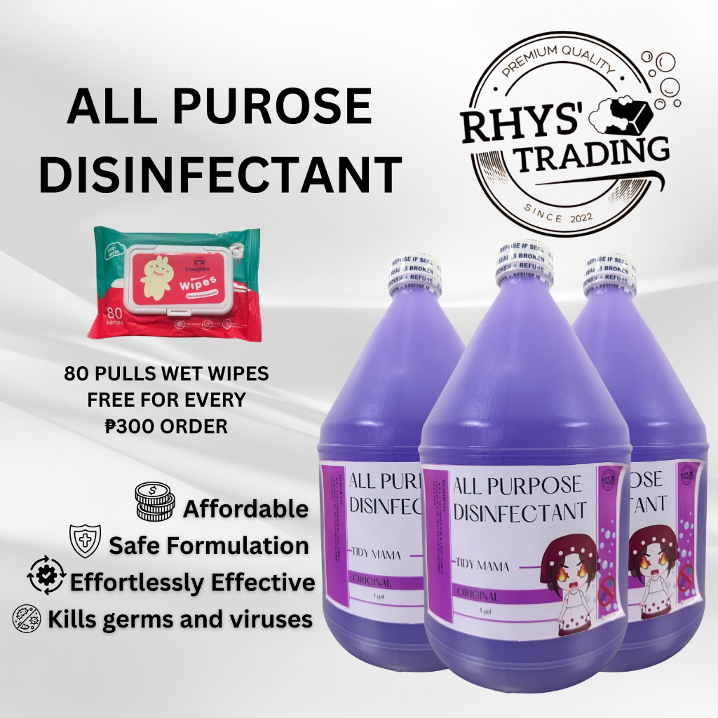 Tidy Mama All Purpose Disinfectant 1 Gal Multi-Surface Floor & Surface ...
