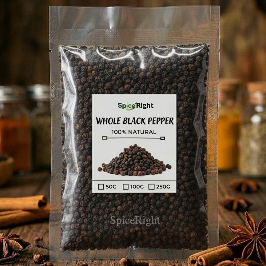 WHOLE BLACK PEPPER 50G 100G 250G SPICE RIGHT | Shopee Philippines