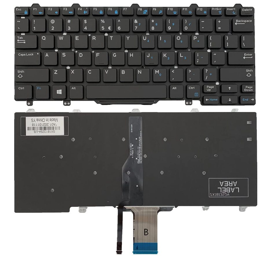 Laptop Keyboard For dell 3340 3350 5450 5480 5488 5490 5491 5495 7480 ...