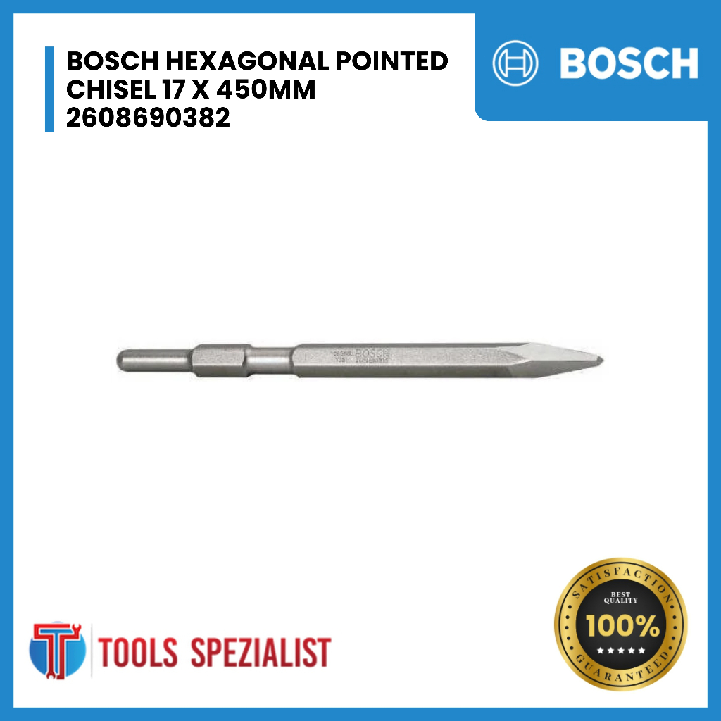 BOSCH HEXAGONAL POINTED CHISEL 17 X 450MM 2608690382 | Shopee Philippines