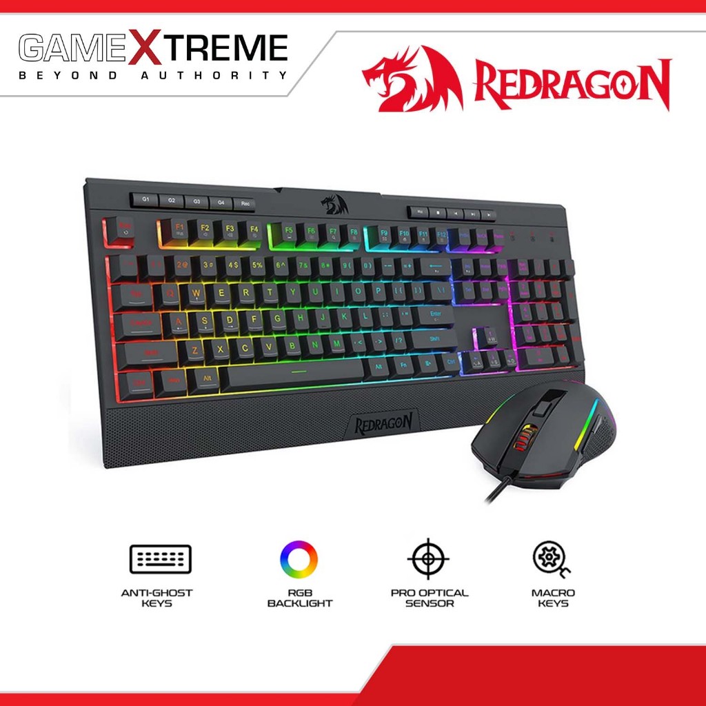 Redragon S151 Combo 2in1 Gaming Keyboard & Mouse Black | Shopee Philippines