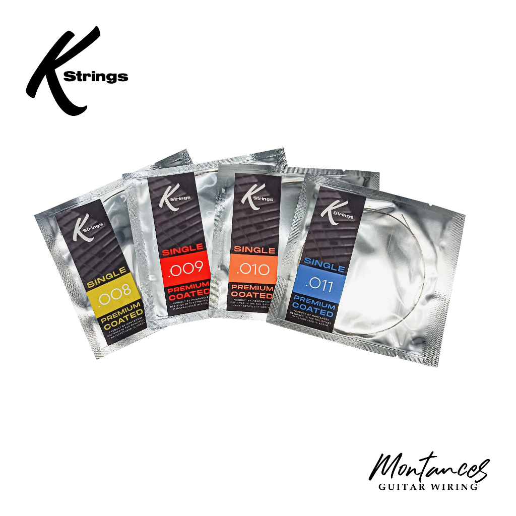 K Strings Premium Coated Singles | Plain Steel | .008, .009, .010, .011 ...