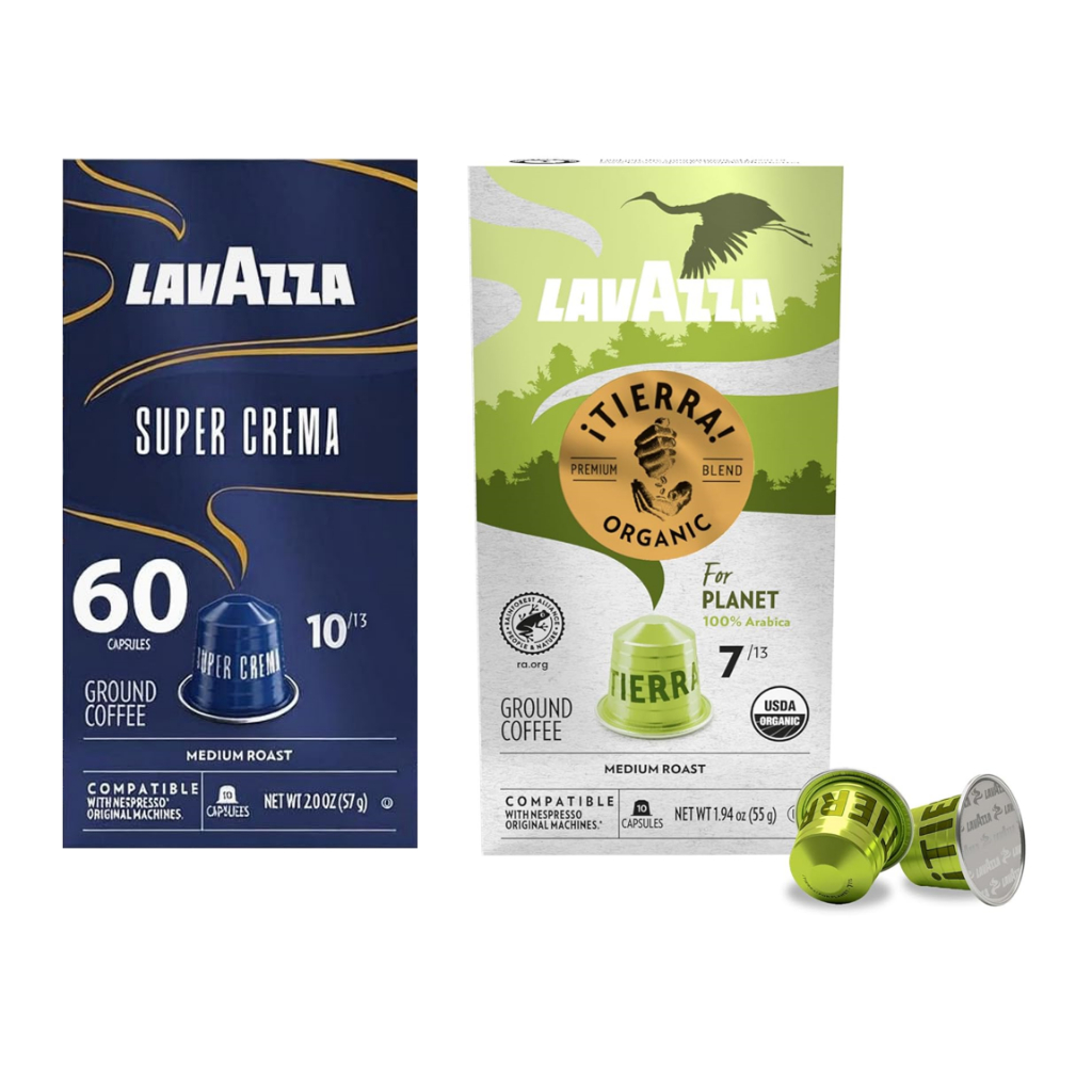 Lavazza Nespresso Compatible Capsules 10 Ct – Super Crema or Tierra for ...