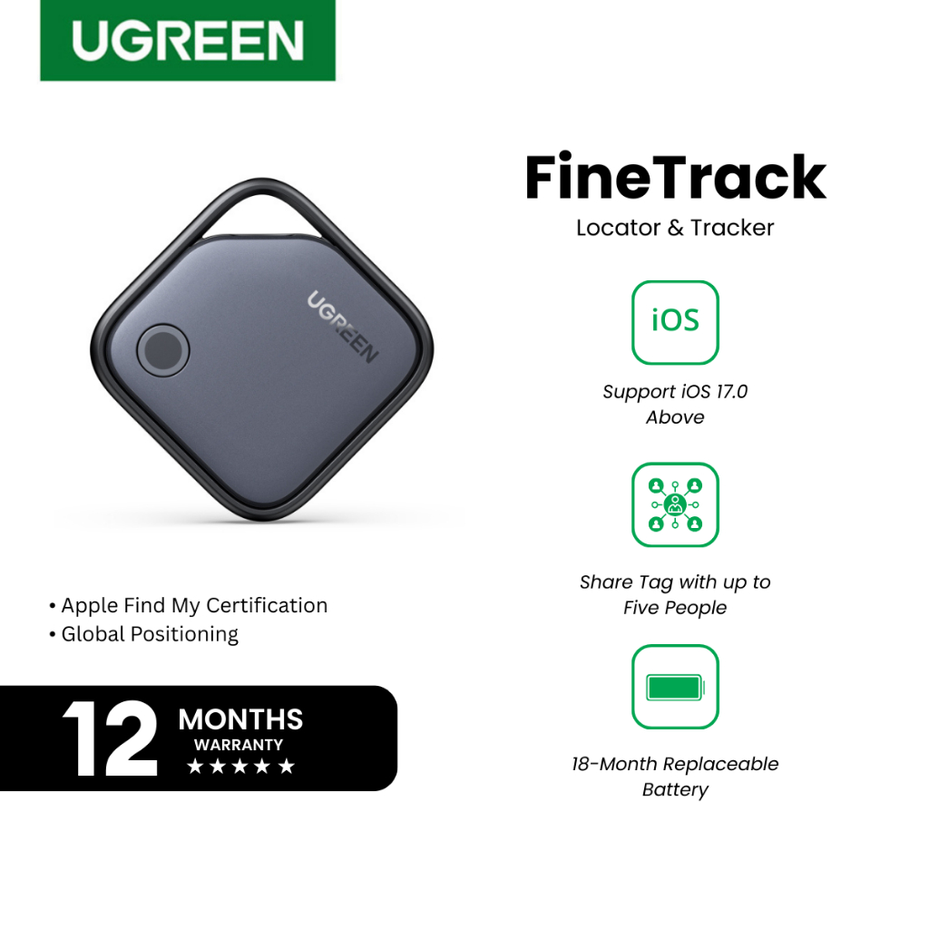 UGREEN Bluetooth Smart Finder Tag 5.2 Global Tracking Anti-Loss Device ...