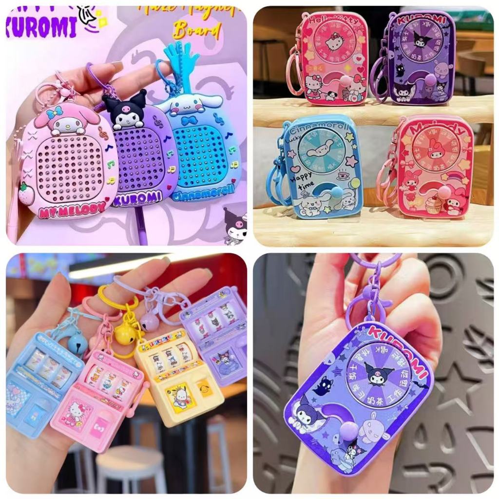 cartoon magnetic steel ball drawing board keychain decompression toy ...