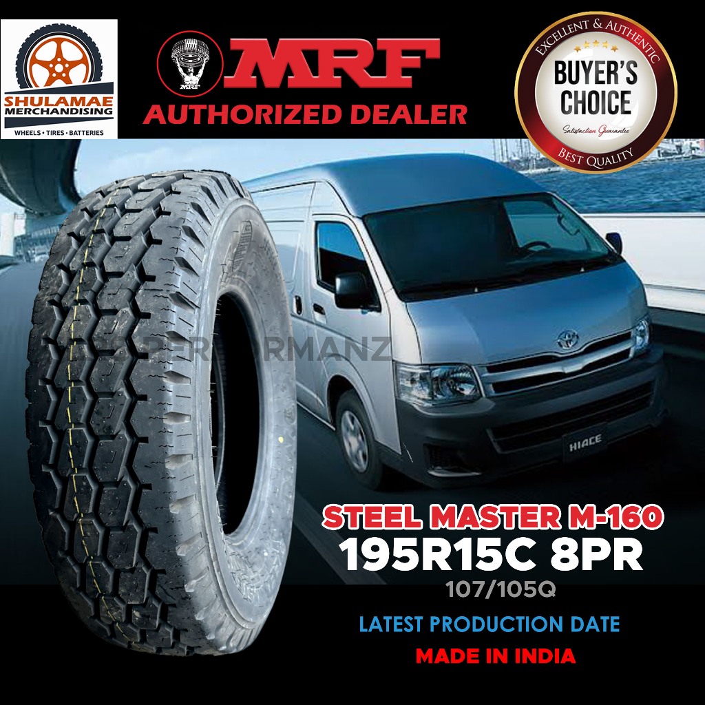 MRF 195 R15C 8PR STEEL MASTER M160 (WITH FREE TIRE VALVE) | Shopee ...