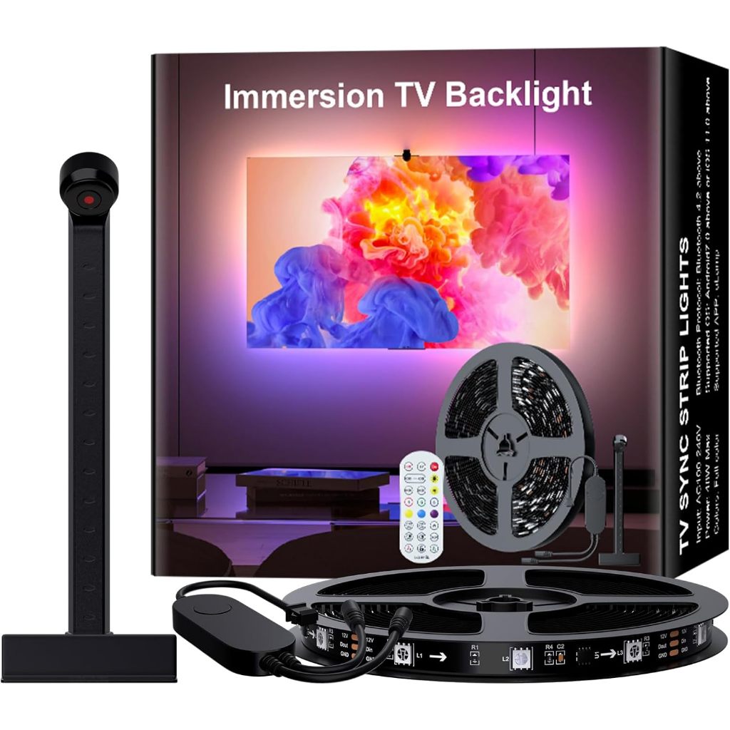 Smart TV LED Backlight with Camera RGBIC Strip Lights Screen Sync ...