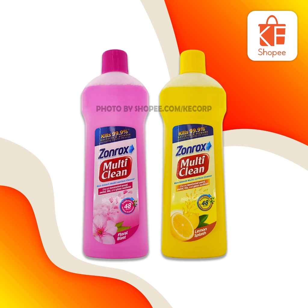 Zonrox Multi Surface Cleaner 900ml & 450ml (Non Bleach, 48hr Freshness ...