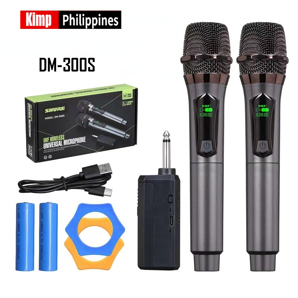Professional Wireless Microphone Bluetooth UHF For Videoke Dual ...