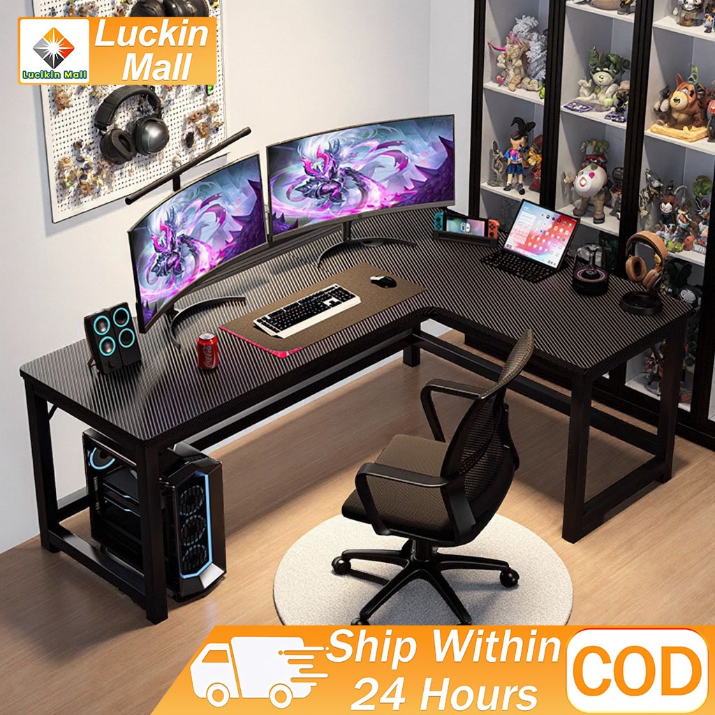 L-shaped Office Table Gaming Table Computer Table Thickened Material ...